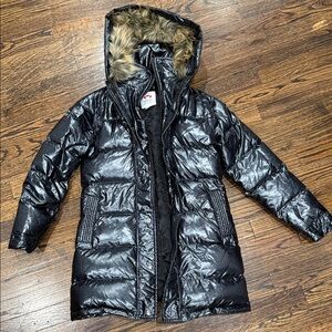 Appaman Black Puffer Jacket with Faux Fur Hood. Used in excellent condition.